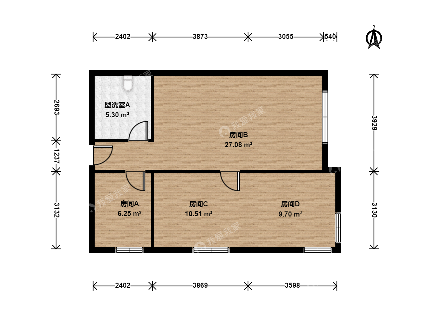 北京我爱我家双榆树 · 满庭芳园 · 2房间