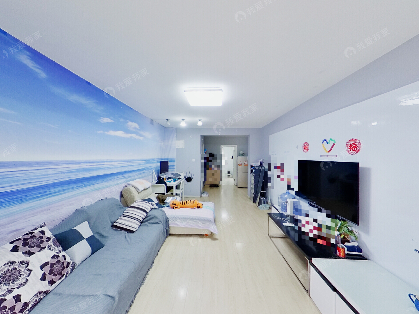 地中海风格二居室90平米9万-领秀慧谷装修案例-北京房天下家居装修网