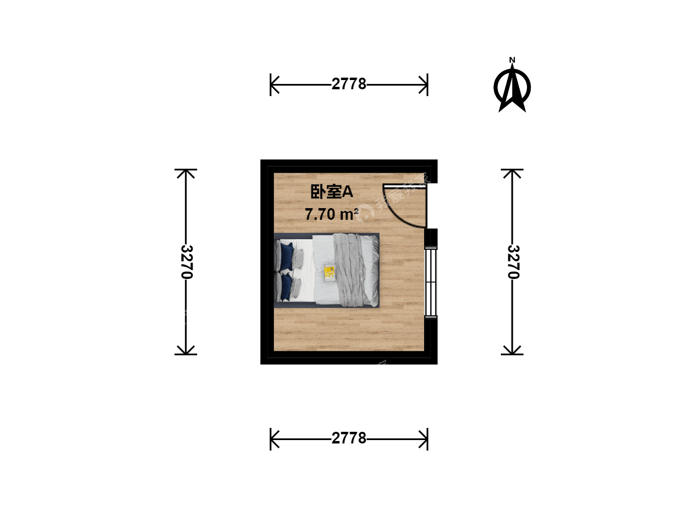 北京我爱我家官园 · 阜内宫门口 · 1室 · 0厅