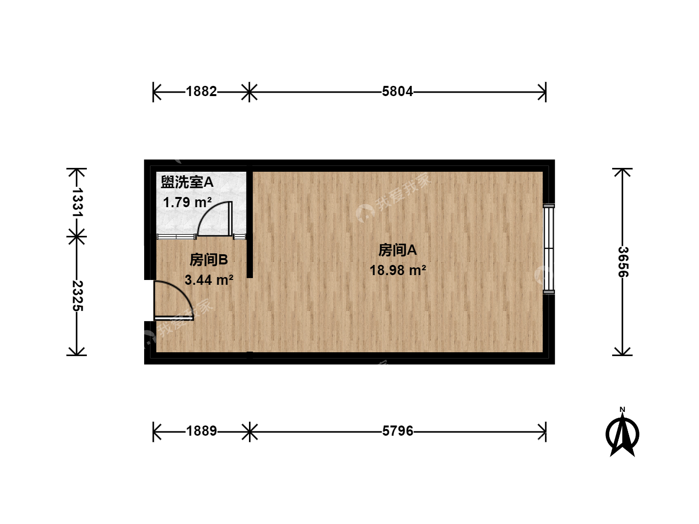 北京我爱我家昌平县城 · 南关路1号 · 1房间