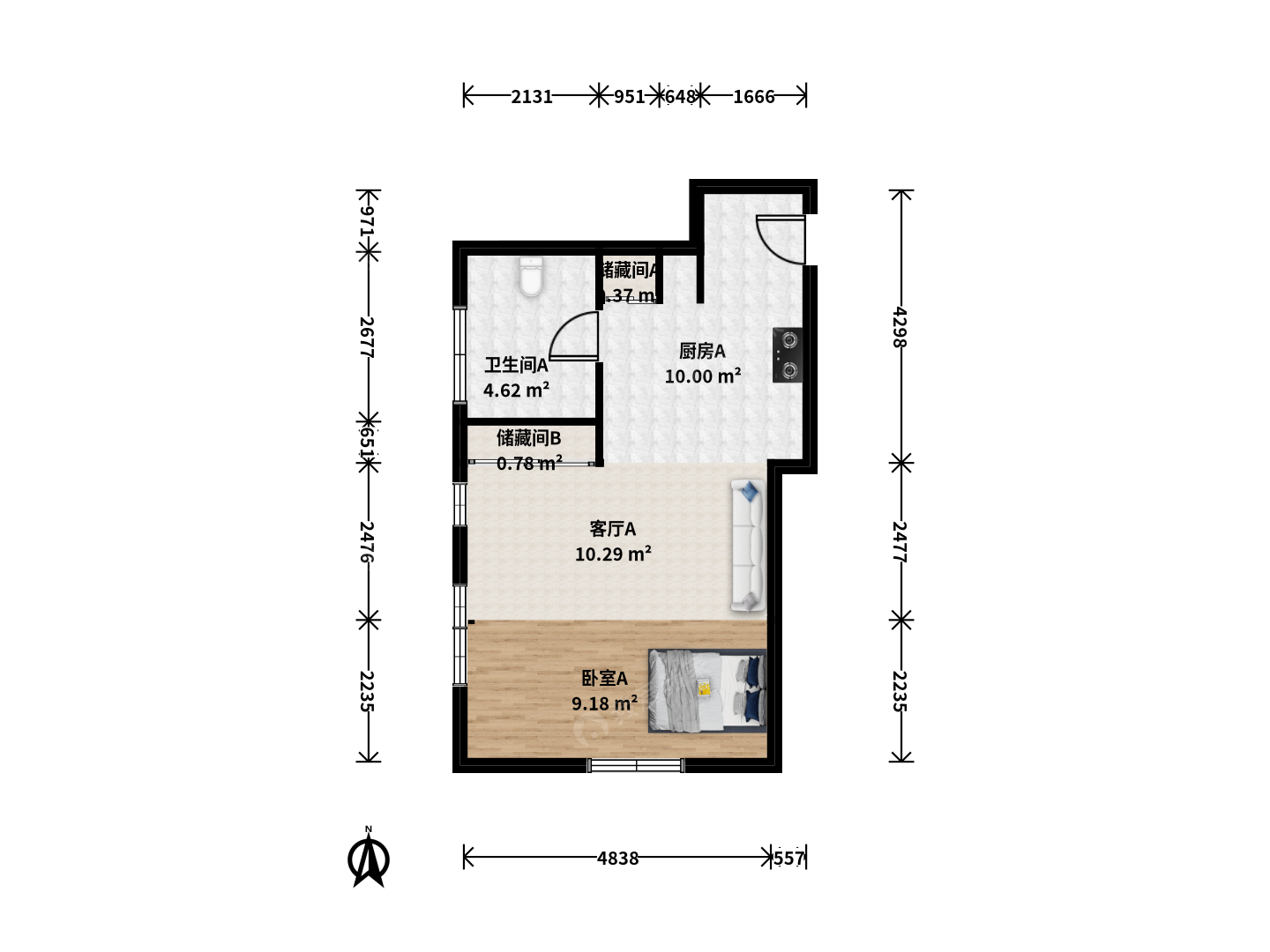 整租·建国门外·长安6号·1房间