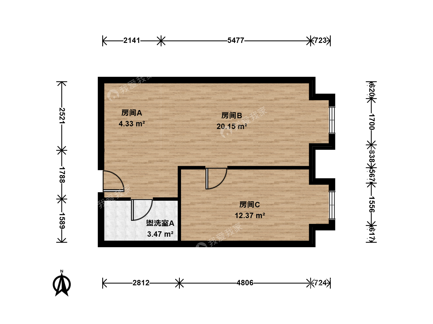 后沙峪 · 东亚创展国际 · 1房间