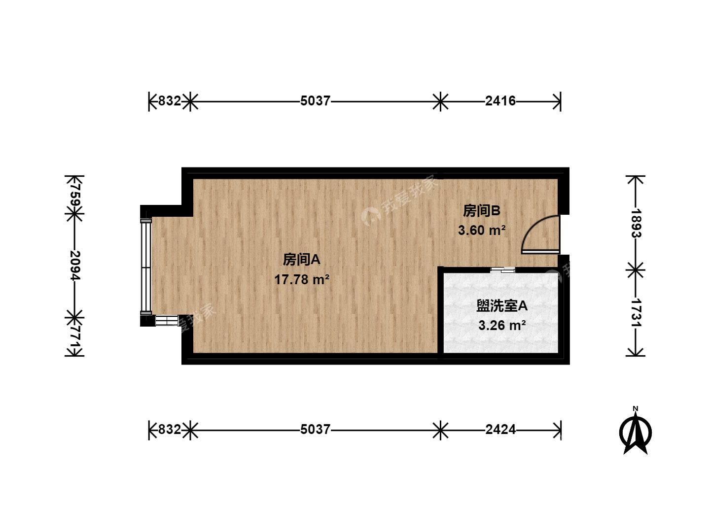 后沙峪 · 东亚创展国际 · 1房间