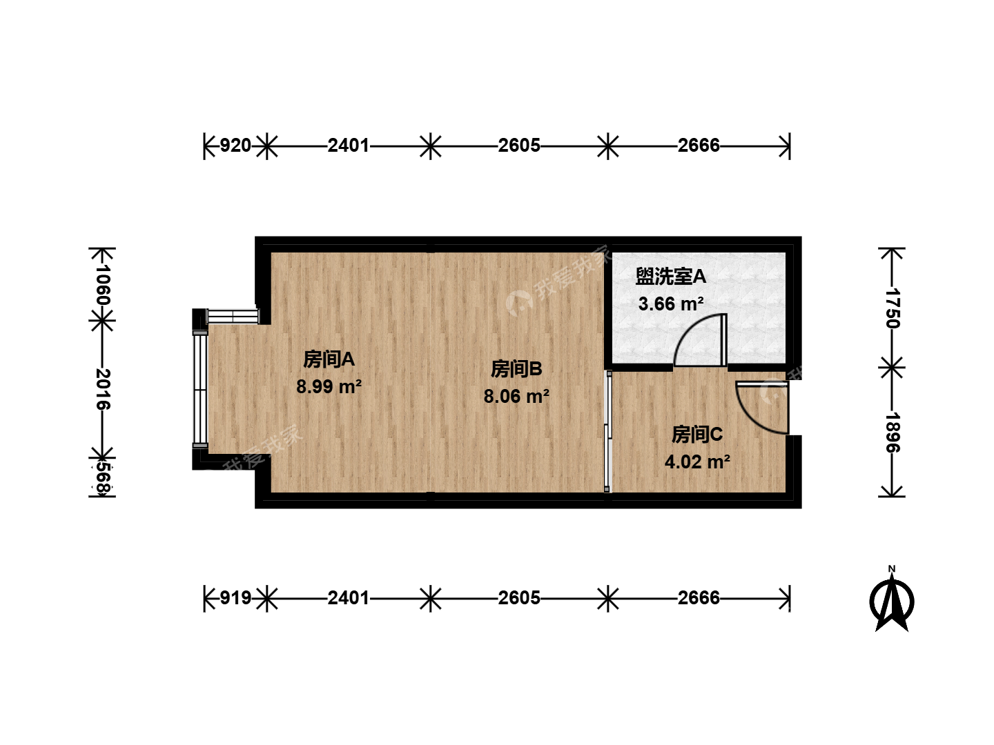 后沙峪·东亚创展国际·1房间