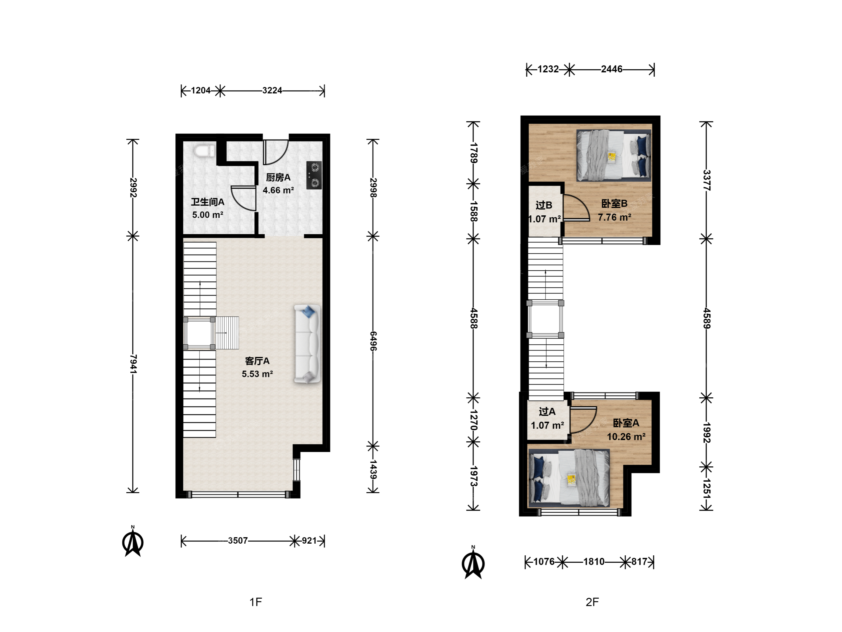 北京我爱我家朱辛庄 · TBD住总万科天地7号院 · 2房间