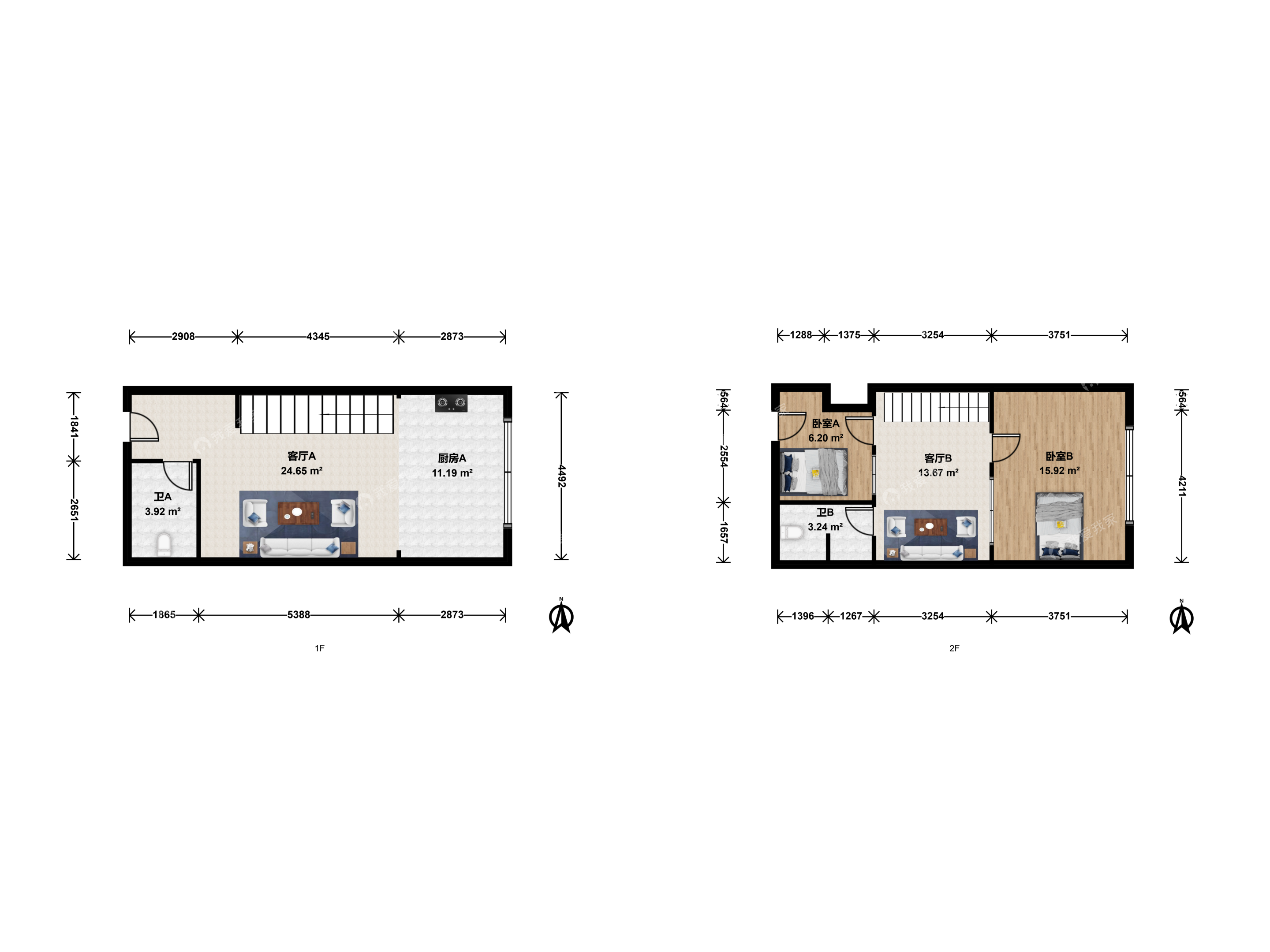 北京我爱我家美立方 临近地铁 东向loft 楼上两居室 业主诚意出售