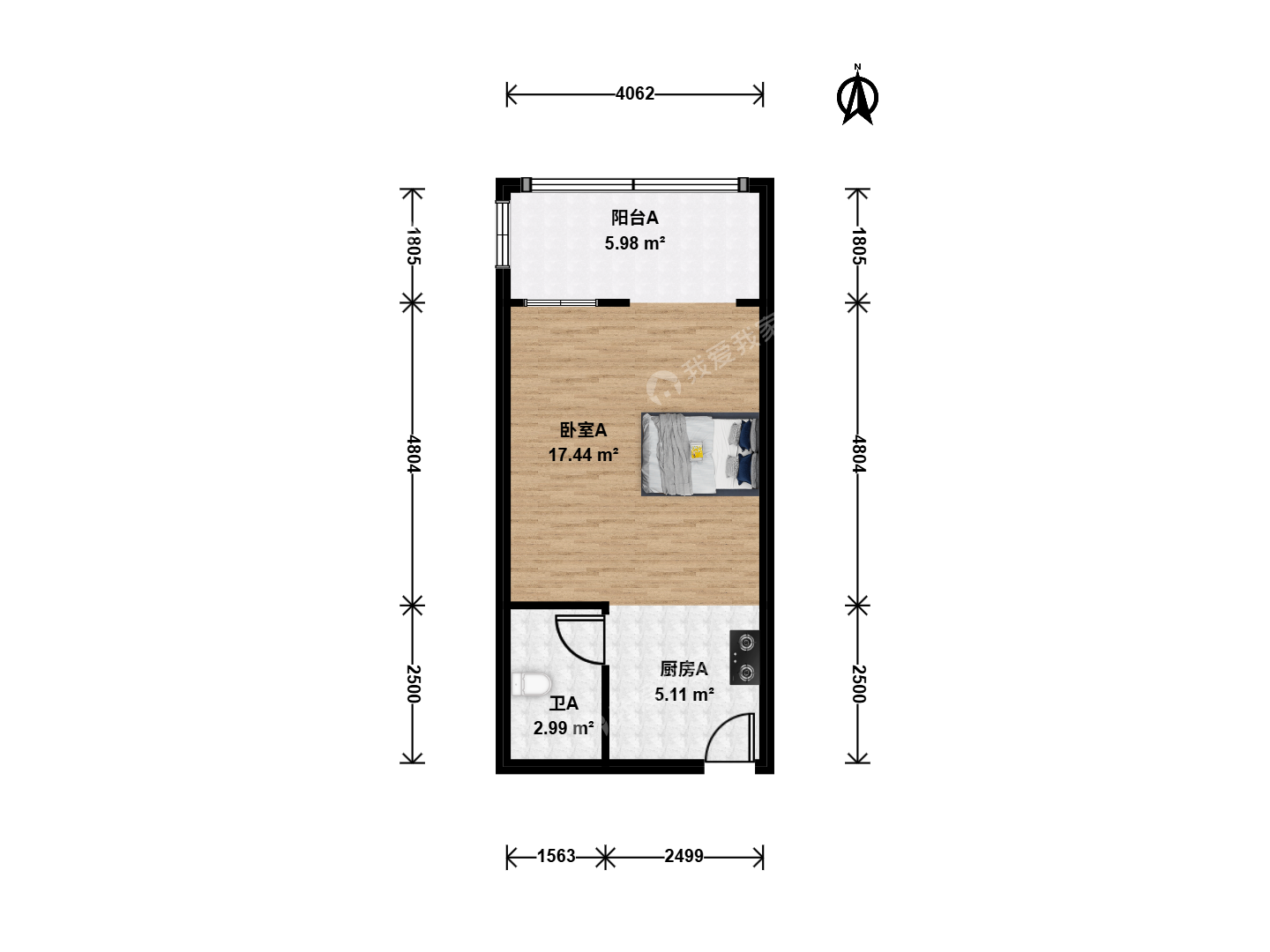 整租·建国门外·长安6号·1房间