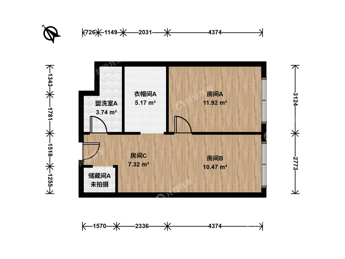 整租·大望路·广渠金茂府西区·1房间